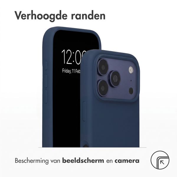 Accezz Liquid Silicone Backcover met MagSafe Apple iPhone 18 Pro / 17 Pro - Donkerblauw