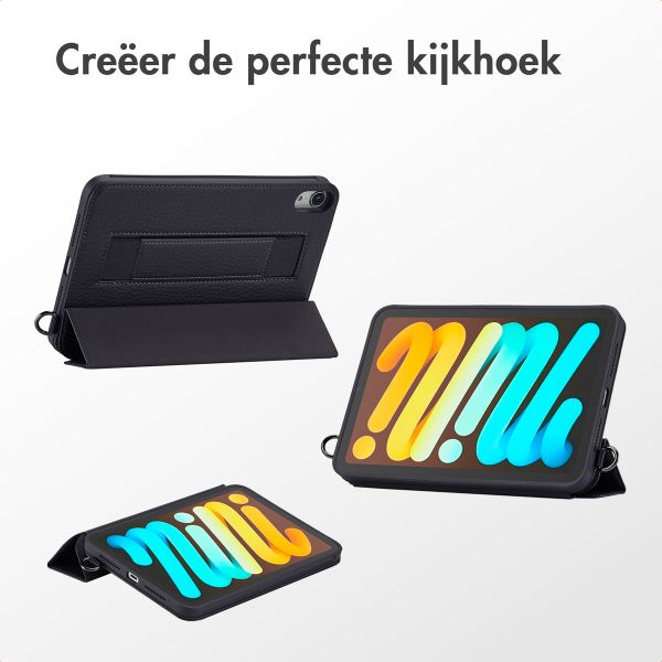 Accezz Trifold Bookcase with Handstrap iPad Mini 7 (2024) / iPad Mini 6 (2021) - Donkerblauw