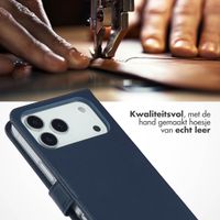 Selencia Echt Leren Bookcase Apple iPhone 17 Pro Max - Dusty Pink