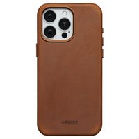 Accezz Vintage Leather Magsafe Backcover iPhone 15 Pro Max - Tabacco Cognac