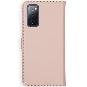 Selencia Echt Lederen Bookcase Samsung Galaxy S20 FE - Roze