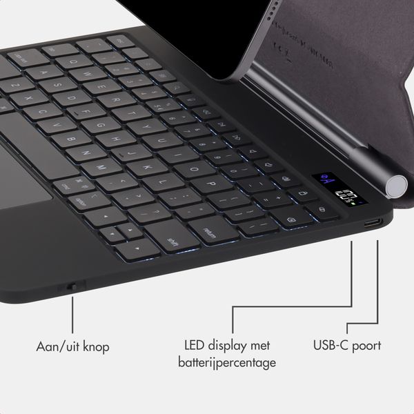 Accezz Magnetic Bluetooth Keyboard Apple iPad Pro 11 (2025) M5 / (2024) M4 - QWERTY / NL - Zwart
