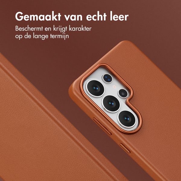 Accezz MagSafe Leather Backcover Samsung Galaxy S26 Ultra - Sienna Brown