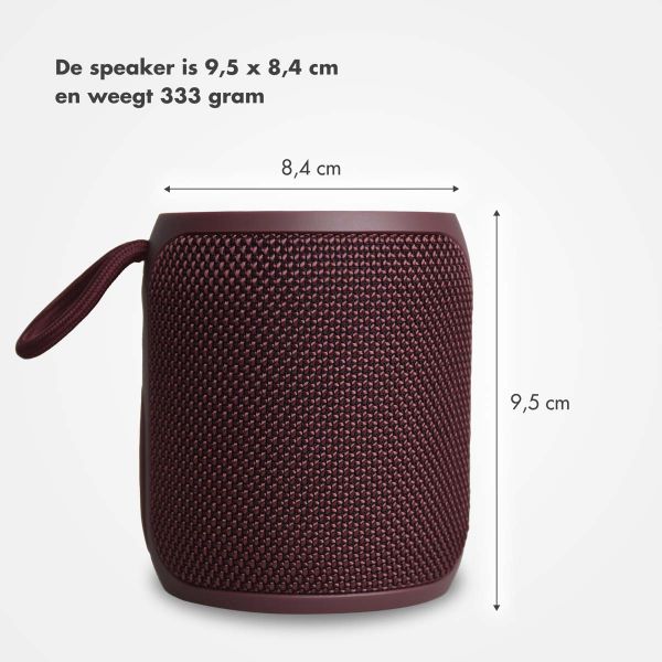 Selencia AquaPlay Bluetooth Speaker - Draadloze speaker - Waterproof - Bordeaux