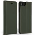 Accezz Premium Leather Slim Bookcase iPhone SE (2022 / 2020) / 8 / 7 / 6(s) - Groen