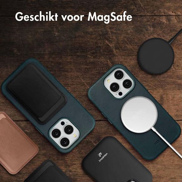 Accezz Vintage Leather Magsafe Backcover Apple iPhone 14 Pro - Smokey Green
