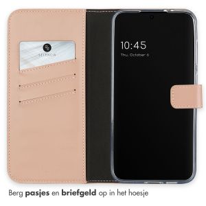 Selencia Echt Lederen Bookcase Samsung Galaxy S24 FE - Dusty Pink