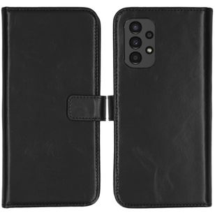 Selencia Echt Leren Bookcase Samsung Galaxy A13 (4G) - Zwart