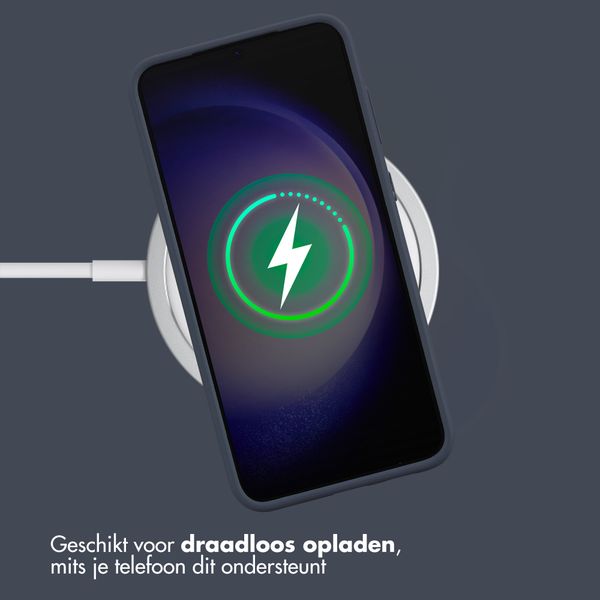 Accezz Liquid Silicone Backcover Samsung Galaxy S23 Plus - Donkerblauw