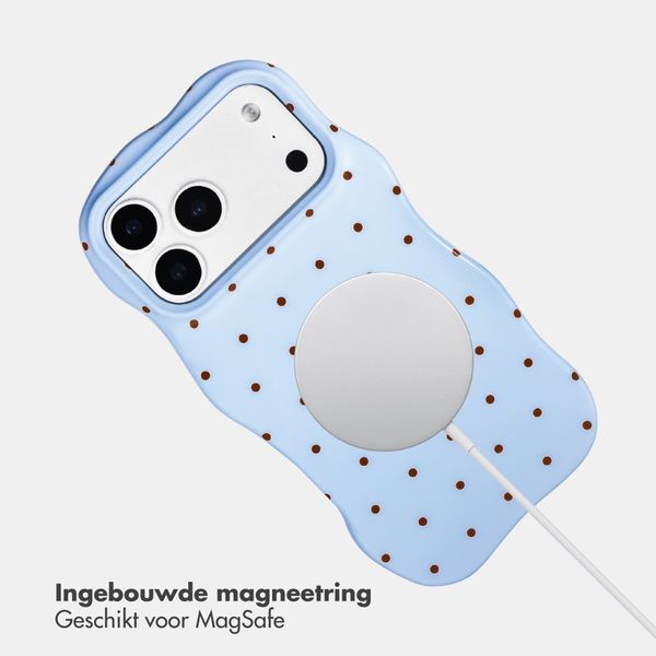 Selencia Vivid Wavy Backcover met MagSafe Apple iPhone 18 Pro Max / 17 Pro Max - Happy Dots Digital Sky