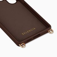 Selencia Rivièra MagSafe Backcover met afneembare haakjes Samsung Galaxy S25 Ultra - Choco Brown