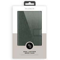 Selencia Echt Leren Bookcase Apple iPhone 12 Mini - Groen