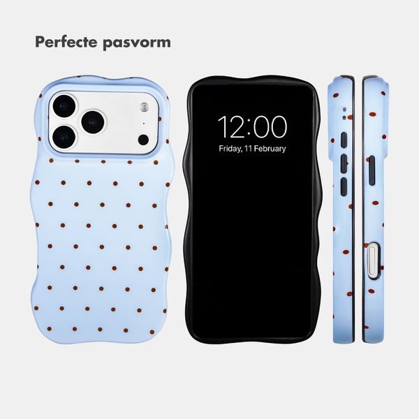 Selencia Vivid Wavy Backcover met MagSafe Apple iPhone 18 Pro / 17 Pro - Happy Dots Digital Sky