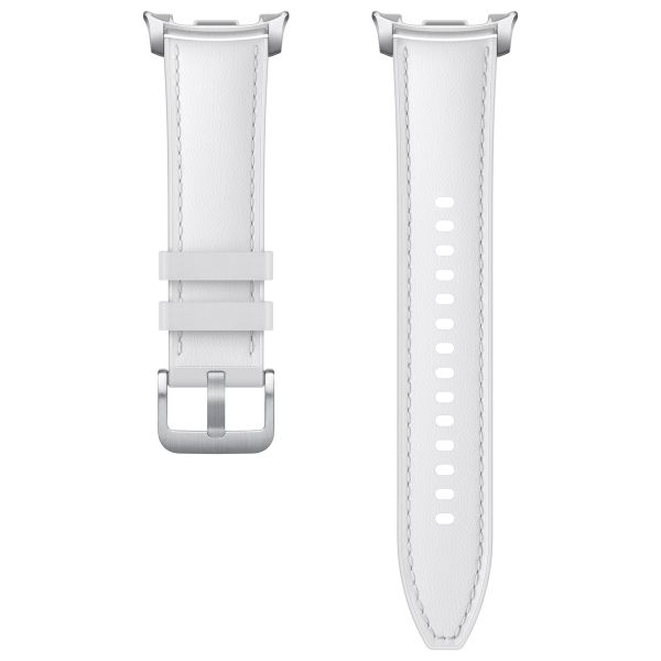 Samsung Originele Hybrid Vegan Leather Band Galaxy Watch 8 40/44 mm / Classic 46 mm - S/M/L - White