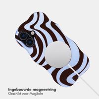 Selencia Vivid Wavy Backcover met MagSafe Apple iPhone 17 - Dream Swirl Chocolate
