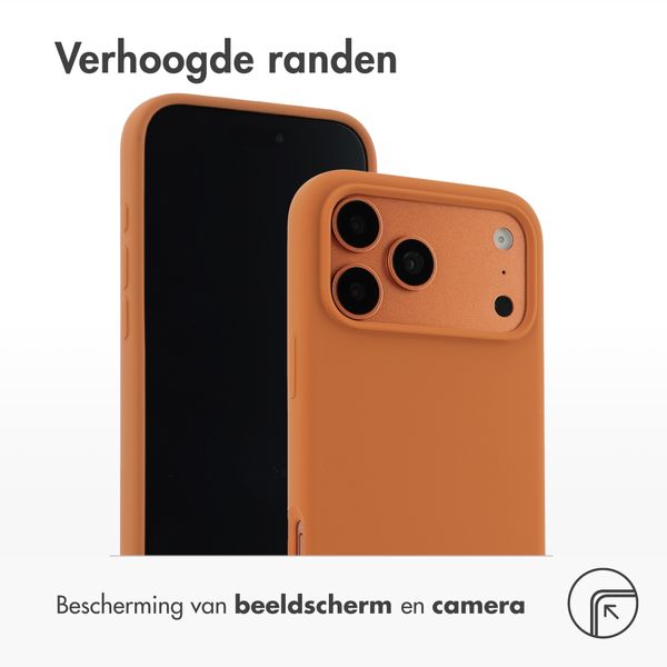 Accezz Liquid Silicone Backcover met MagSafe Apple iPhone 17 Pro Max - Oranje