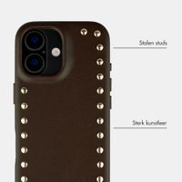 Selencia Studs Backcover met MagSafe Apple iPhone 17 - Cacao Crush