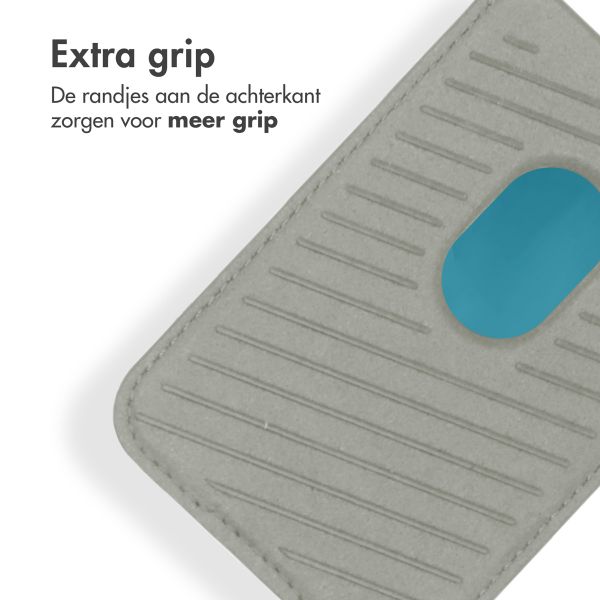 Accezz Leather Cardholder MagSafe - Kaarthouder met MagSafe - Light Grey