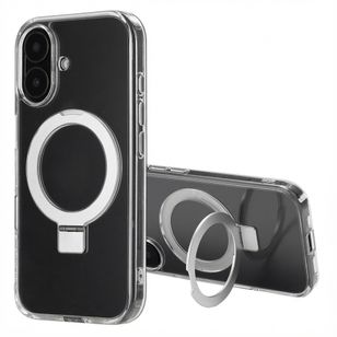 Accezz Ring Stand Backcover met MagSafe Apple iPhone 16 - Transparant