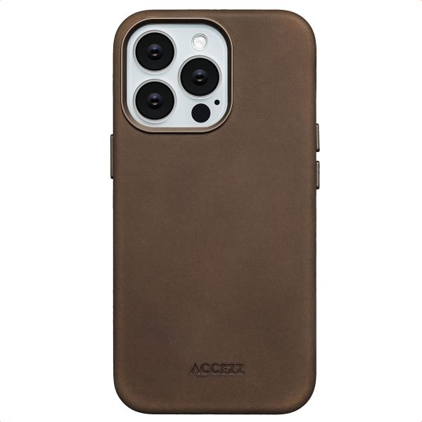 Accezz Vintage Leather Magsafe Backcover iPhone 13 / 13 Pro - Rustic Brown