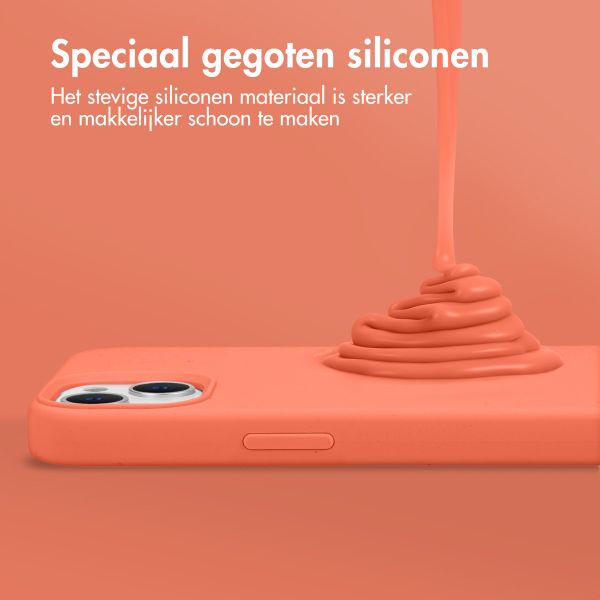 Accezz Liquid Silicone Backcover met MagSafe Apple iPhone 14 - Nectarine
