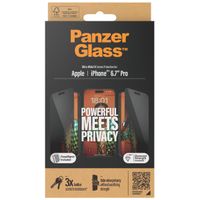 PanzerGlass Privacy Ultra-Wide Fit Anti-Bacterial Screenprotector incl. applicator Apple iPhone 15 Pro Max
