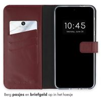 Selencia Echt Leren Bookcase Samsung Galaxy A37 (5G) - Burgundy