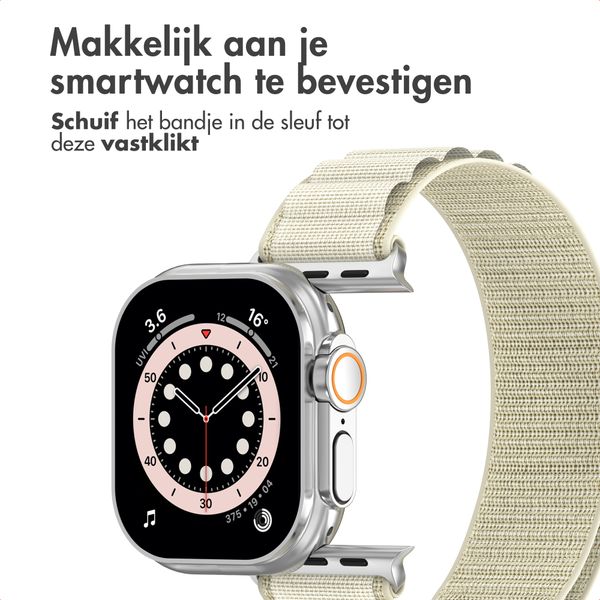 Accezz Nylon Alpine bandje Apple Watch | 38/40/41/42 mm - Sterrenlicht