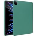 Accezz Liquid Silicone Backcover met penhouder iPad Pro 12.9 (2022) / Pro 12.9 (2021) / Pro 12.9 (2020) - Donkergroen