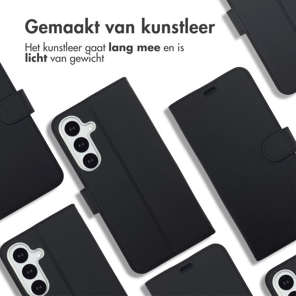 Accezz Wallet Softcase Bookcase Samsung Galaxy S25 FE - Zwart