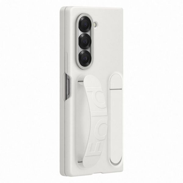 Samsung Originele Silicone Backcover met Strap Samsung Galaxy Z Fold 6 - White