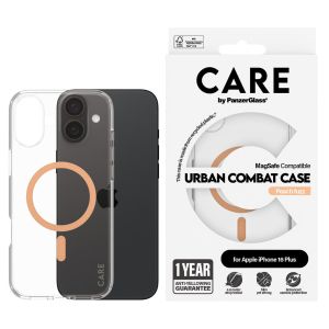 CARE by PanzerGlass Urban Combat Case MagSafe iPhone 16 Plus - Transparant / Peach