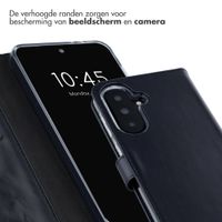 Selencia Echt Leren Bookcase Samsung Galaxy A37 (5G) - Zwart