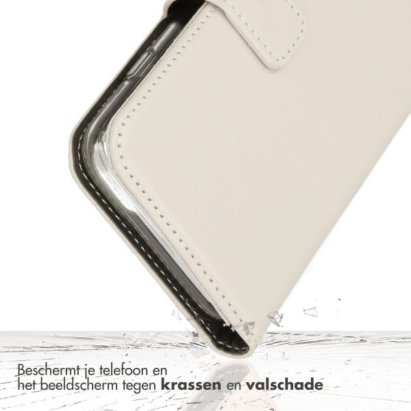 Selencia Echt Leren Bookcase Samsung Galaxy A16 - Greige