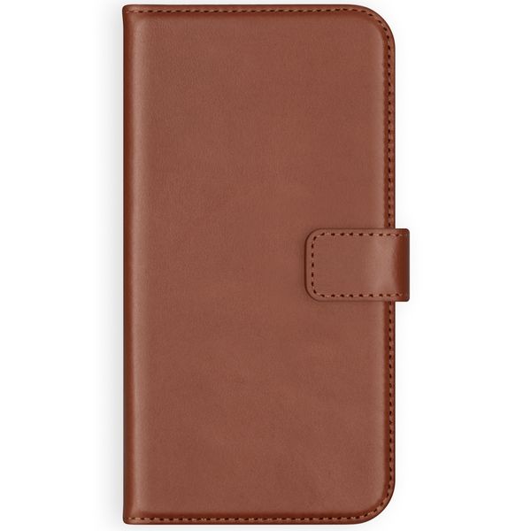 Selencia Echt Leren Bookcase Apple iPhone 12 (Pro) - Lichtbruin