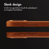 Accezz Vintage Leather Magsafe Backcover iPhone 15 Pro - Tabacco Cognac