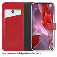 Selencia Echt Lederen Bookcase Google Pixel 9A - Rood