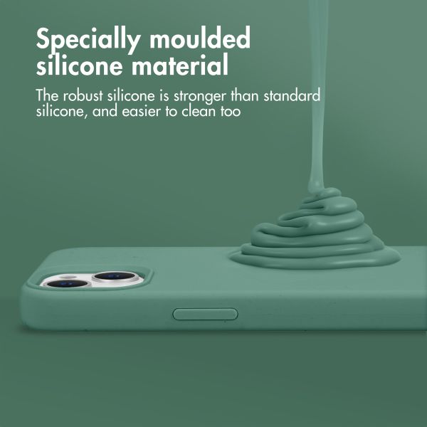 Accezz Liquid Silicone Backcover Apple iPhone 13 Pro Max - Donkergroen