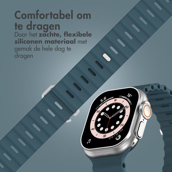 Accezz Ocean bandje Apple Watch | 44/45/46/49 mm - Abyss Blue