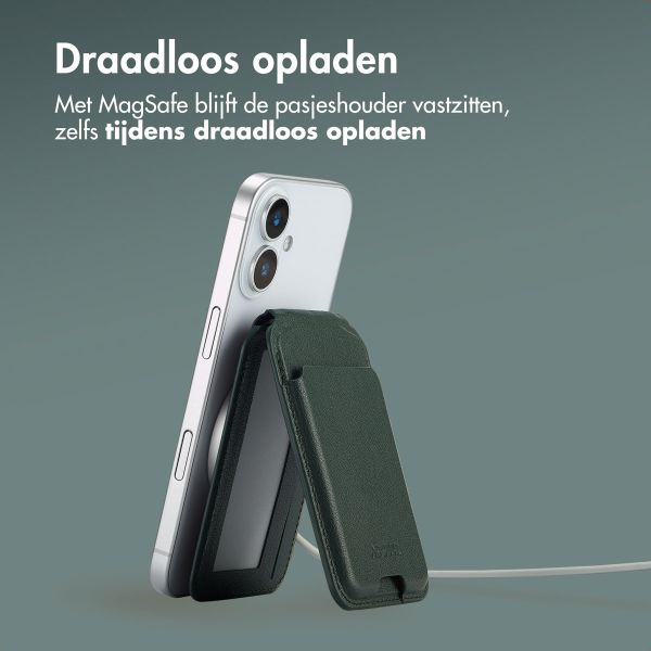 Accezz Leren Wallet met standaard voor MagSafe - Cedar Green