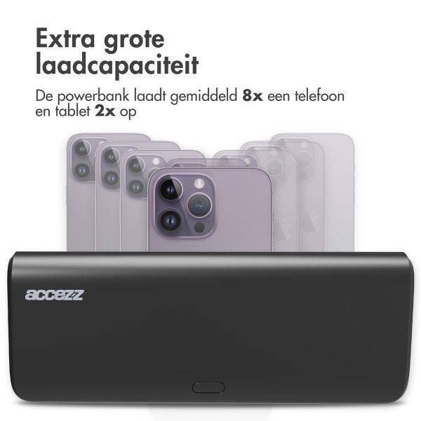 Accezz Omega Series - Powerbank - 20.000 mAh - USB-A & USB-C - Power Delivery - 35 Watt - Zwart