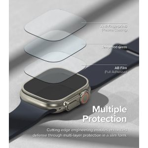 Ringke Bezel Styling + Screenprotector Apple Watch Ultra (2) - 49 mm - Knurling Titanium