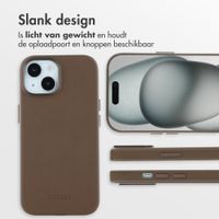 Accezz MagSafe Leather Backcover Apple iPhone 15 - Coffee Brown