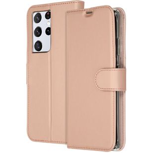 Accezz Wallet Softcase Bookcase Samsung Galaxy S21 Ultra - Rosé Goud