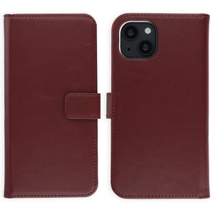 Selencia Echt Leren Bookcase Apple iPhone 14 - Burgundy