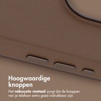 Accezz MagSafe Leather Backcover Apple iPhone 15 Pro - Coffee Brown