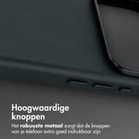 Accezz MagSafe Leather Backcover Apple iPhone 18 Pro / 17 Pro - Onyx Black