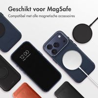 Accezz MagSafe Leather Backcover Apple iPhone 18 Pro Max / 17 Pro Max - Nightfall Blue