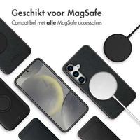 Accezz Echt leren hoesje + MagSafe Wallet Samsung Galaxy S25 - Onyx Black