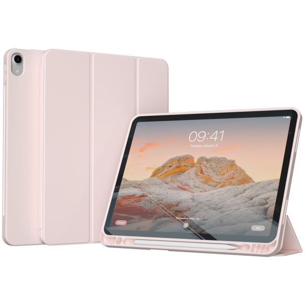 Accezz Smart Silicone Bookcase iPad 11 (2025) 11 inch / iPad 10 (2022) 10.9 inch - Roze